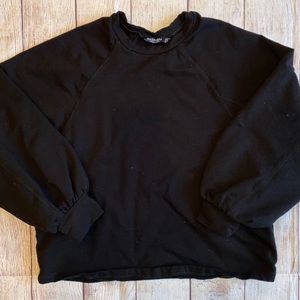 Nasty Gal Size 2 Blousey sweatshirt Top Black Excellent Condition